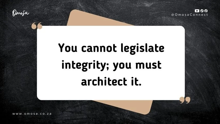 We Must, and I mean MUST, Architect Our Integrity